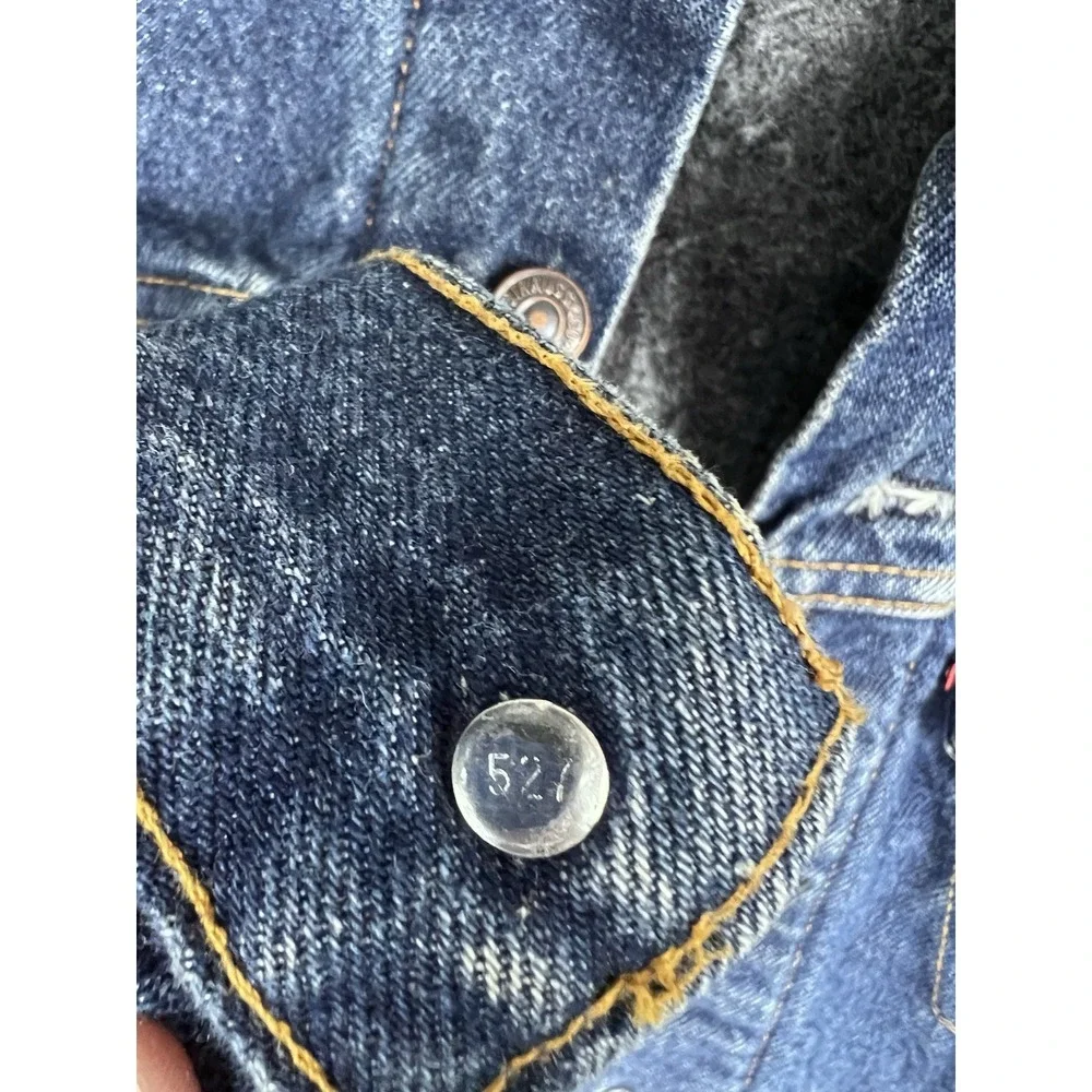 Vintage Levis 70506 0316 Blanket Lined Denim Trucker Jacket Made in‎ USA Mens 40